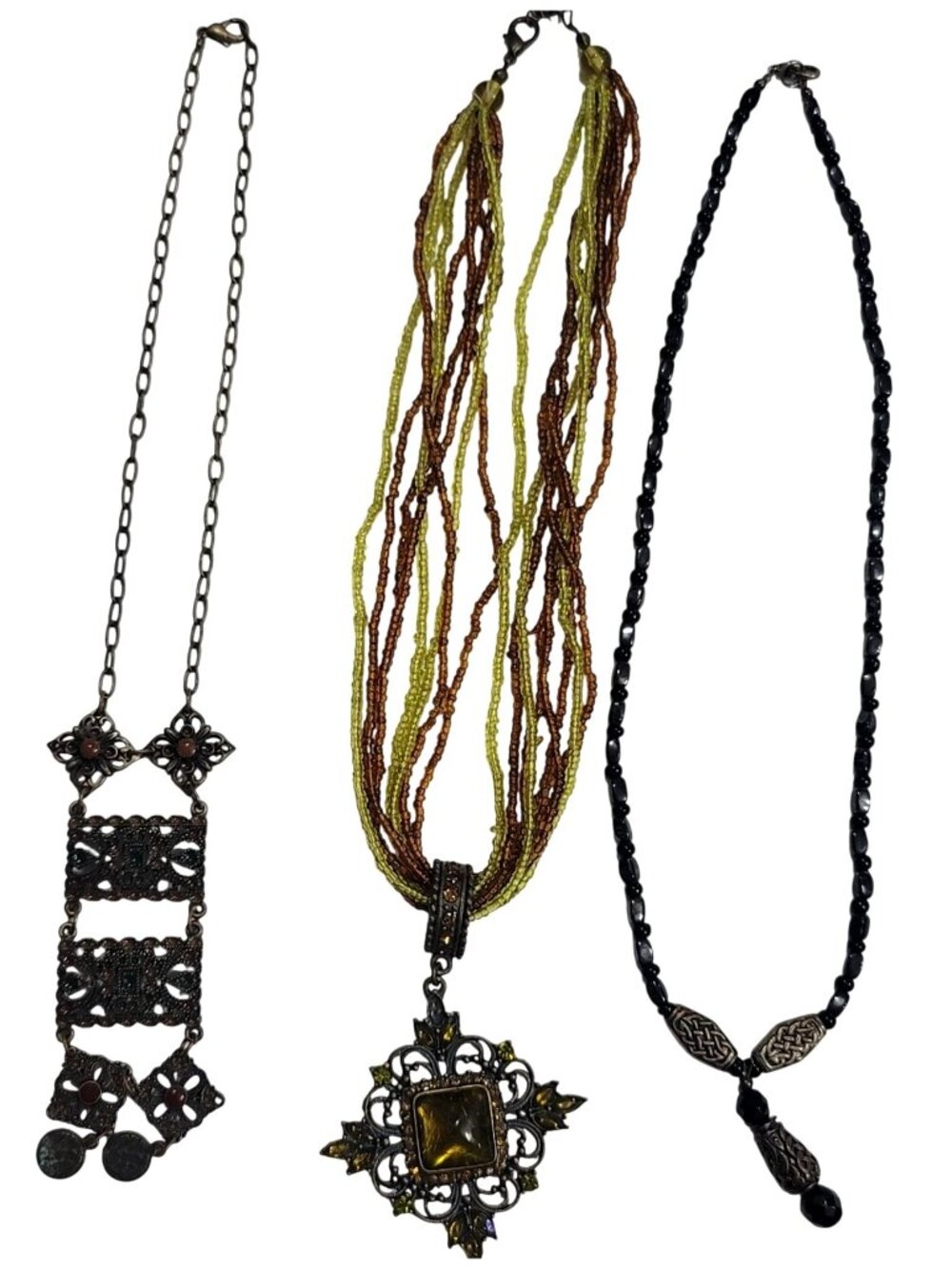Vintage Necklace Lot Saint Benedict Pendant Maltese-cross Gothic and Celtic styl - Picture 11 of 11